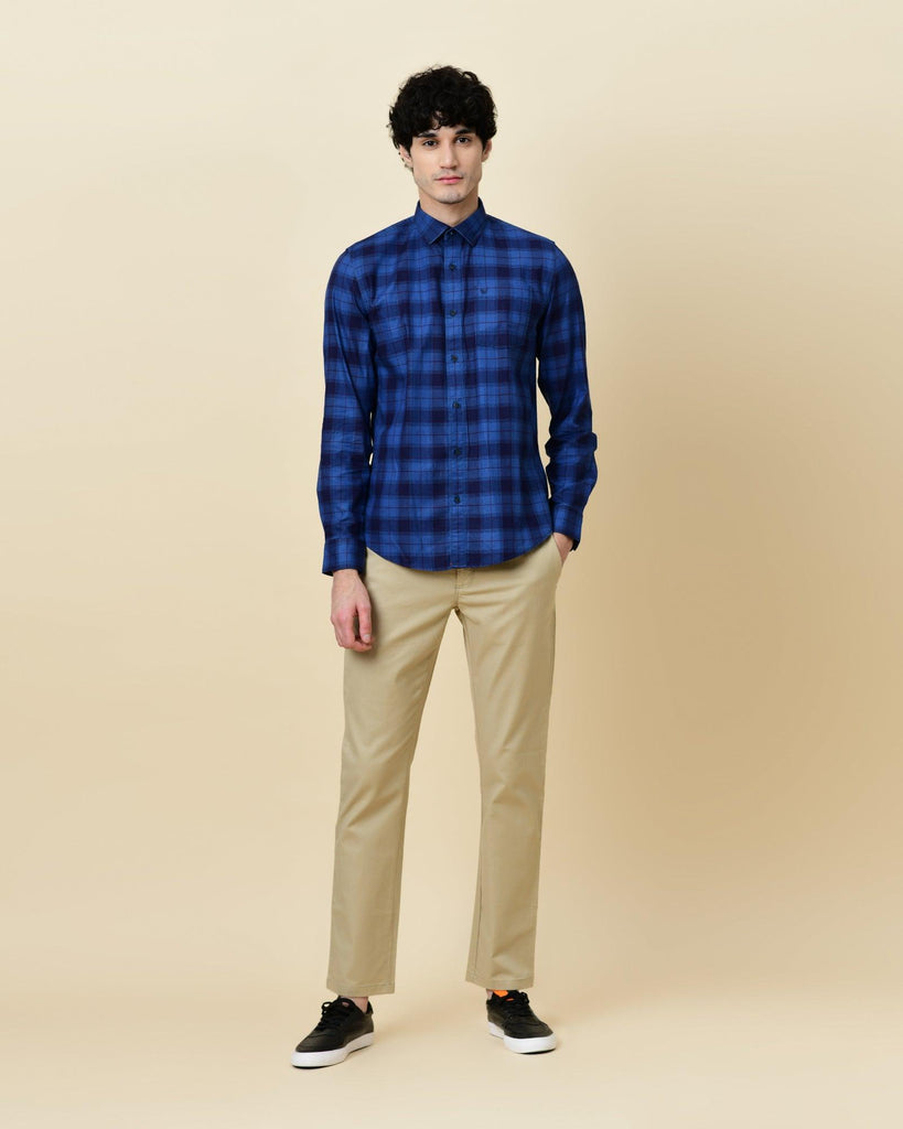 Casual Blue Check Shirt - Stoffel