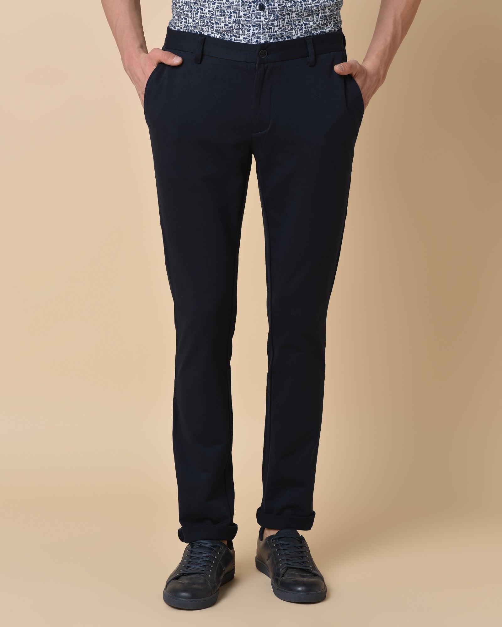 Honey Solid Knitted Khaki In Navy (B9 Fit)