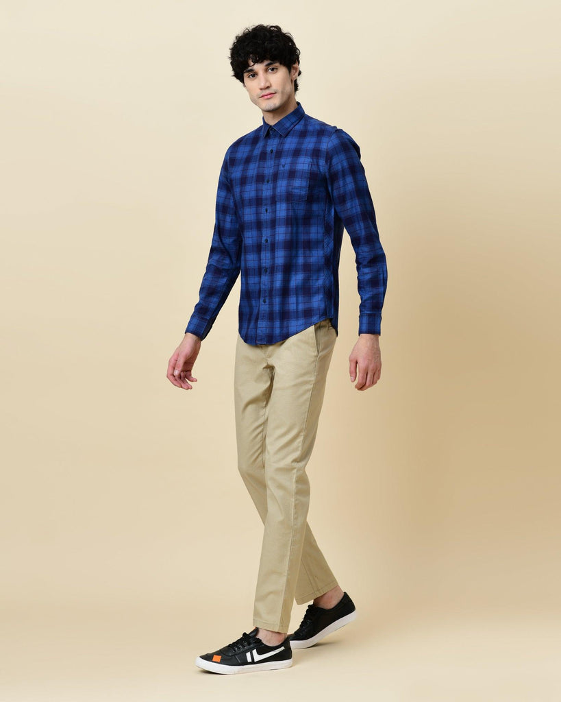 Casual Blue Check Shirt - Stoffel