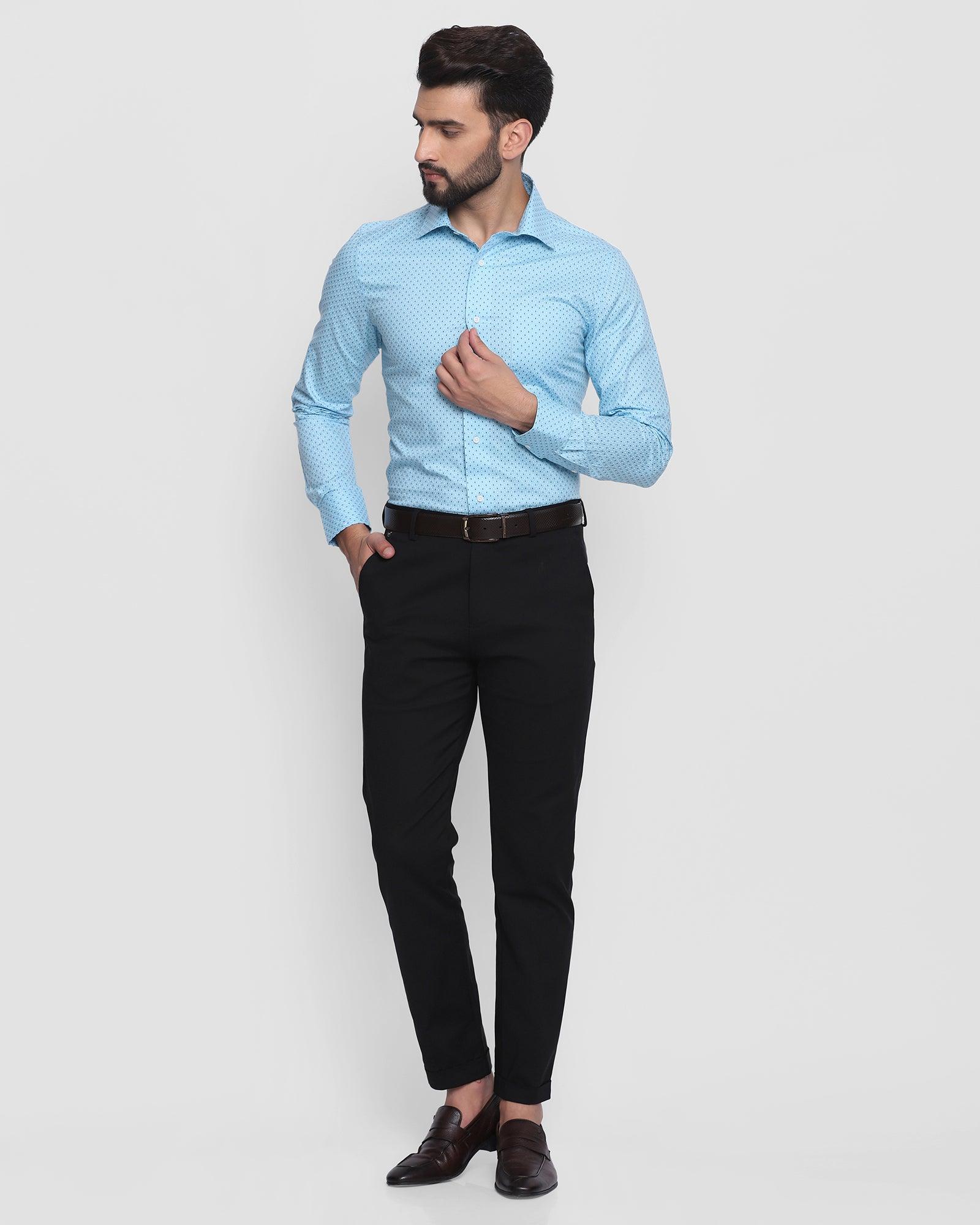Printed Formal Shirt In Aqua (Antigo) - Blackberrys