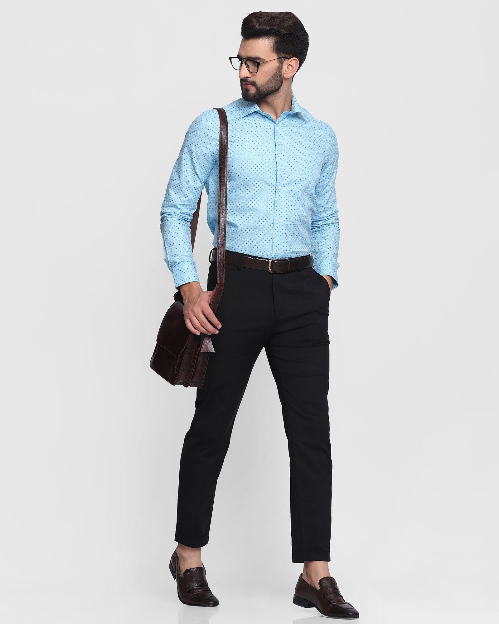 Printed Formal Shirt In Aqua (Antigo) - Blackberrys