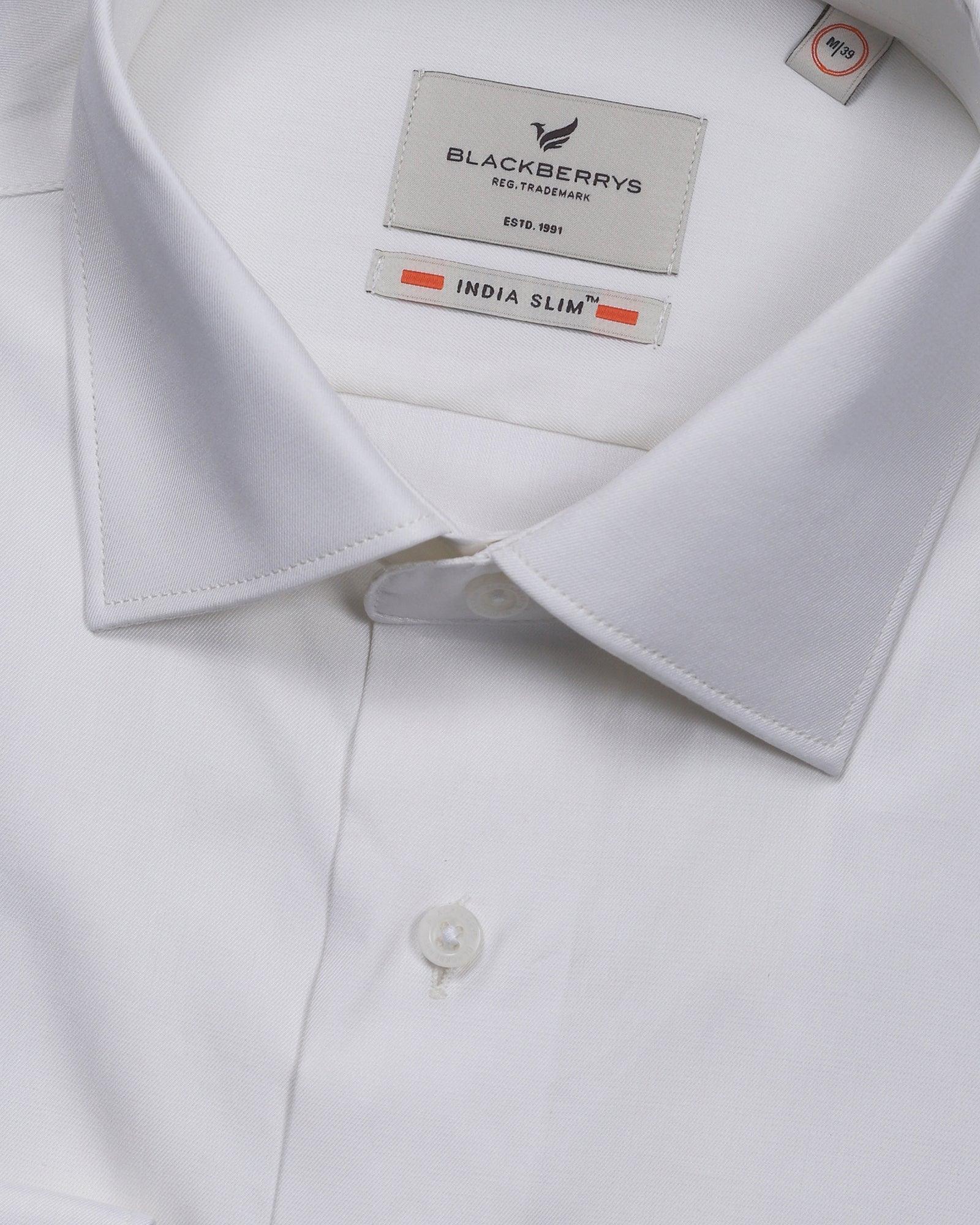 Formal Cream Solid Shirt - Ayan