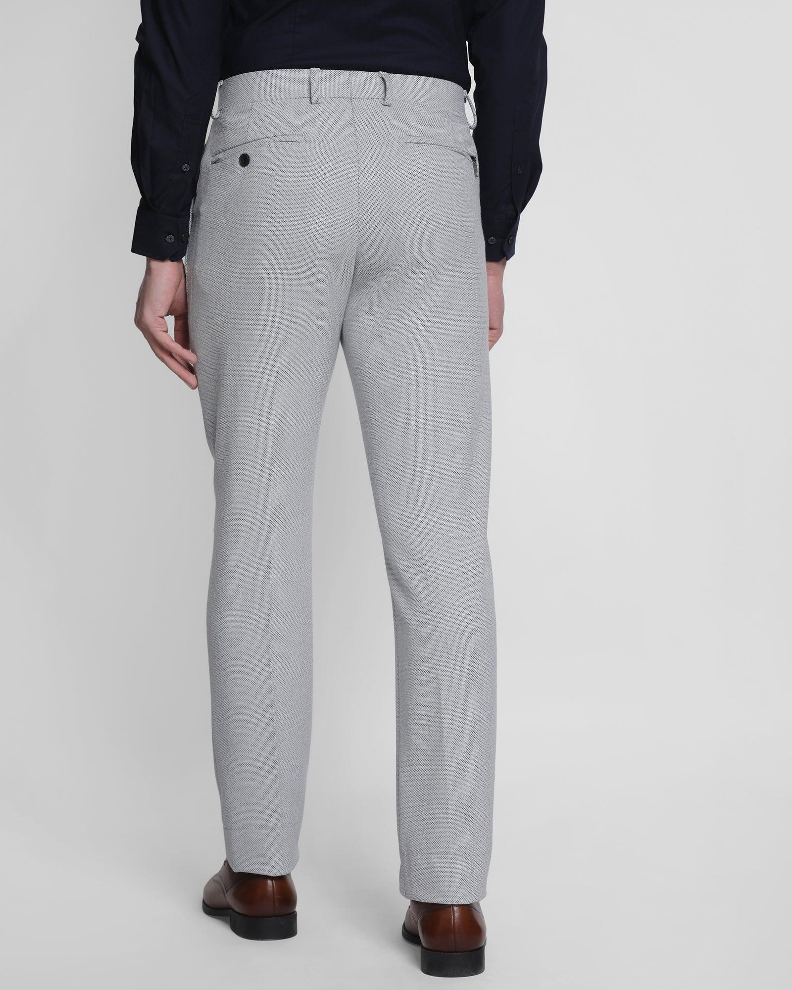 Comfort Arise Formal Blue Textured Trouser - Bentor