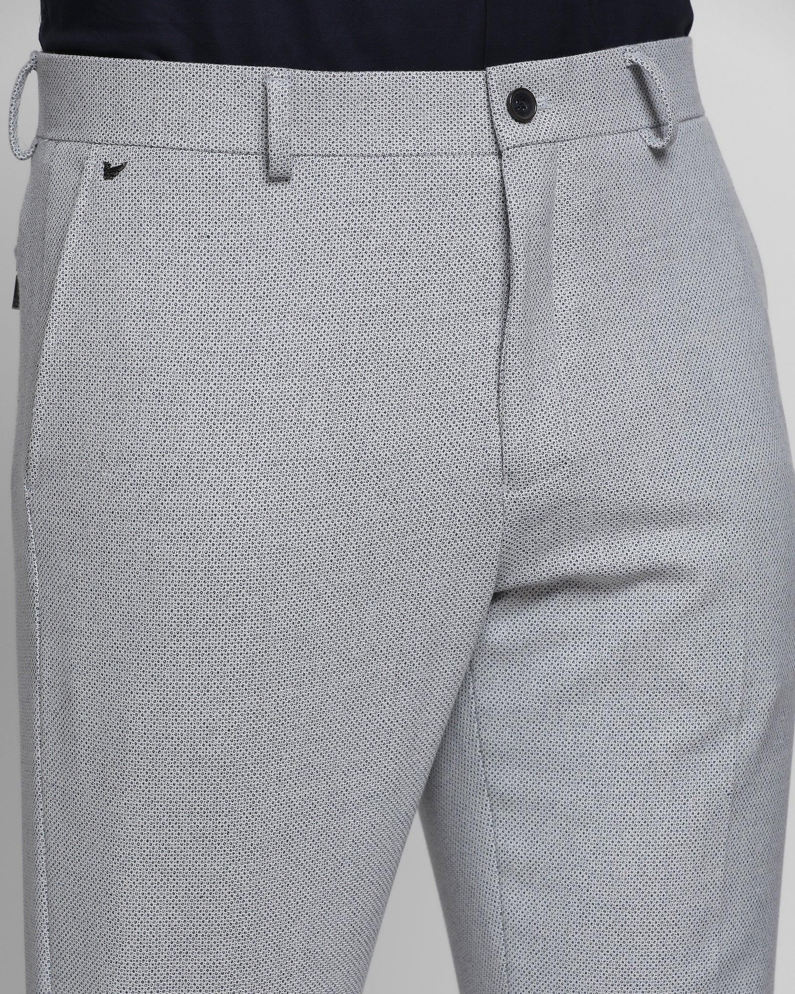 Comfort Arise Formal Blue Textured Trouser - Bentor