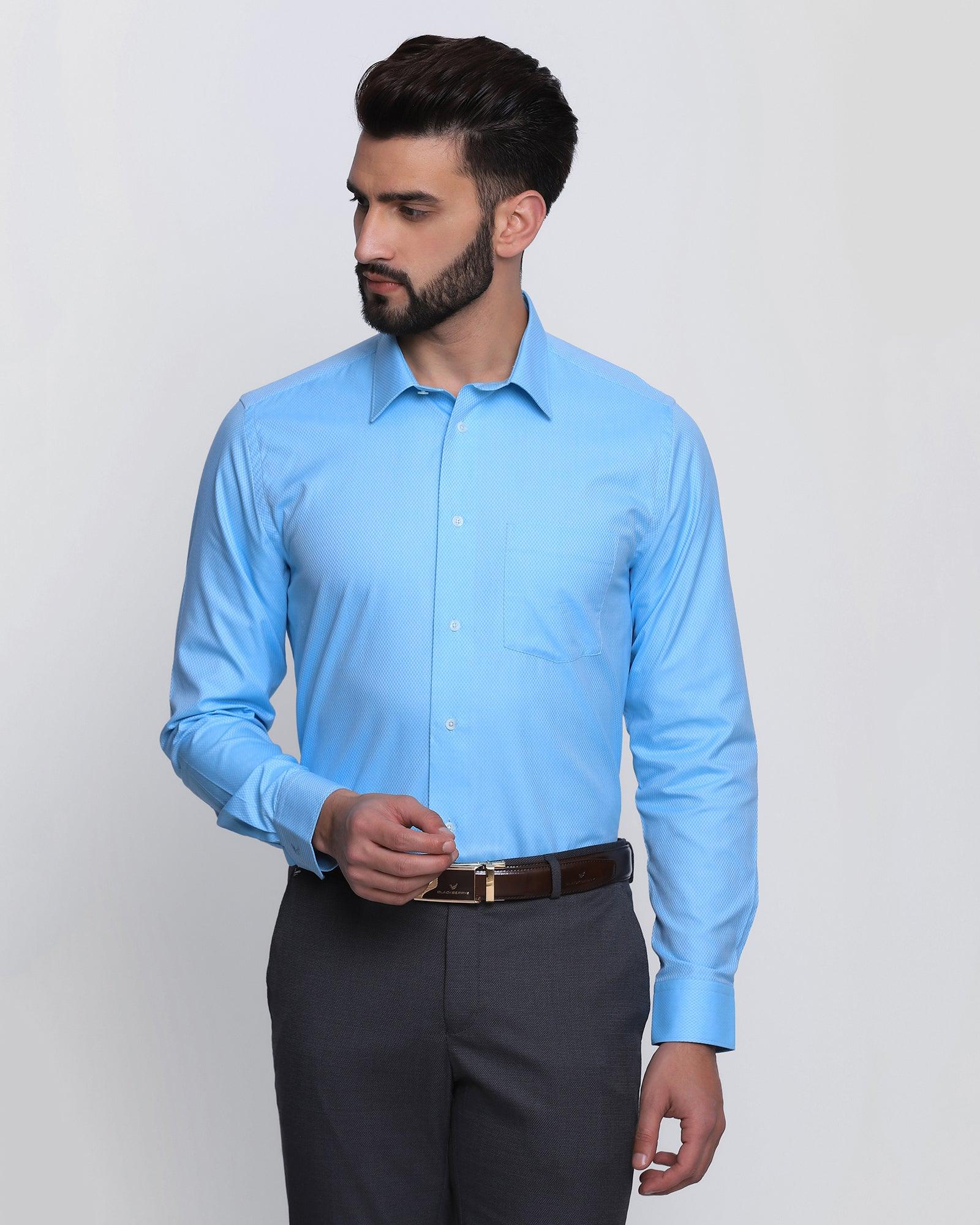 Formal Aqua Textured Shirt - Berk