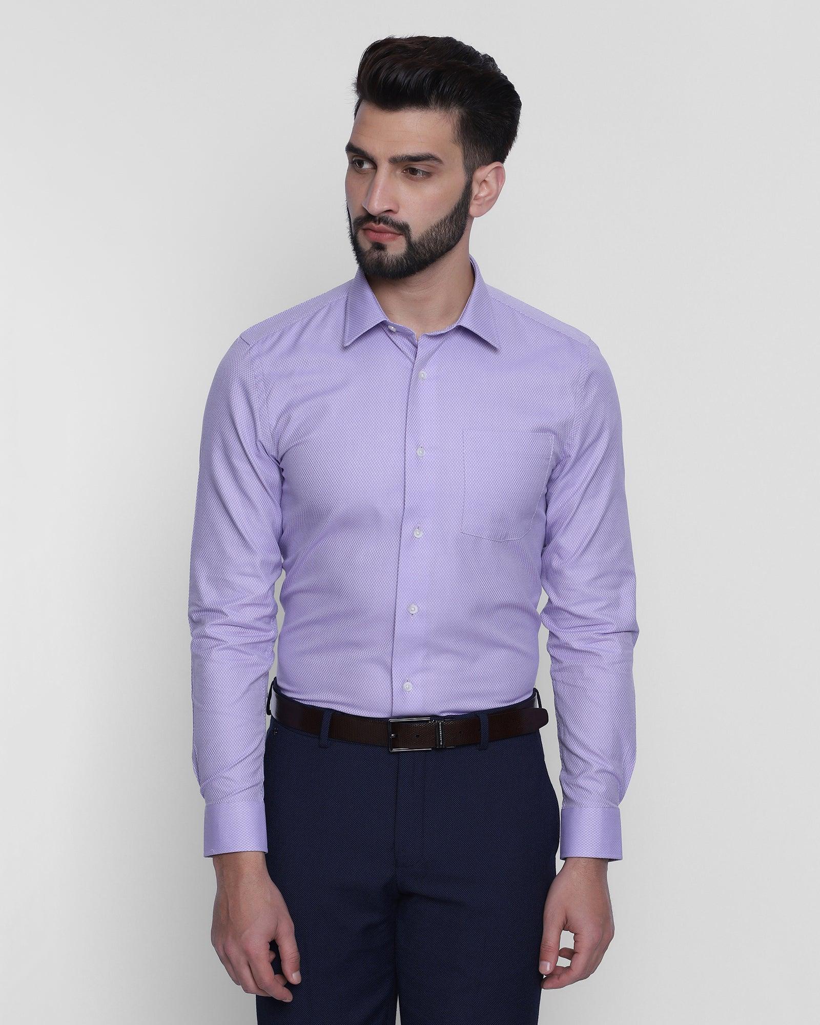 Formal Lilac Textured Shirt - Berk