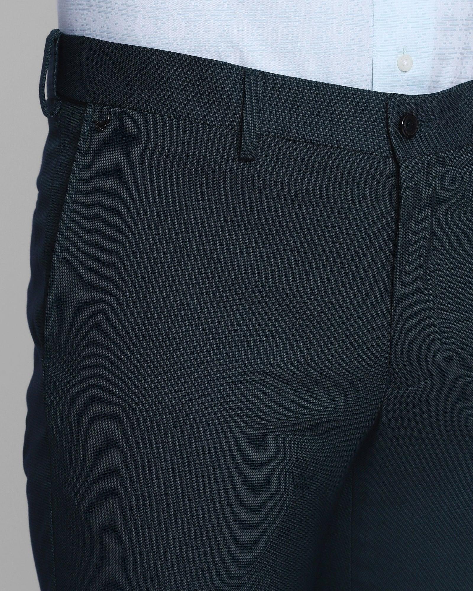 Slim Fit B-91 Formal Olive Textured Trouser - Biron