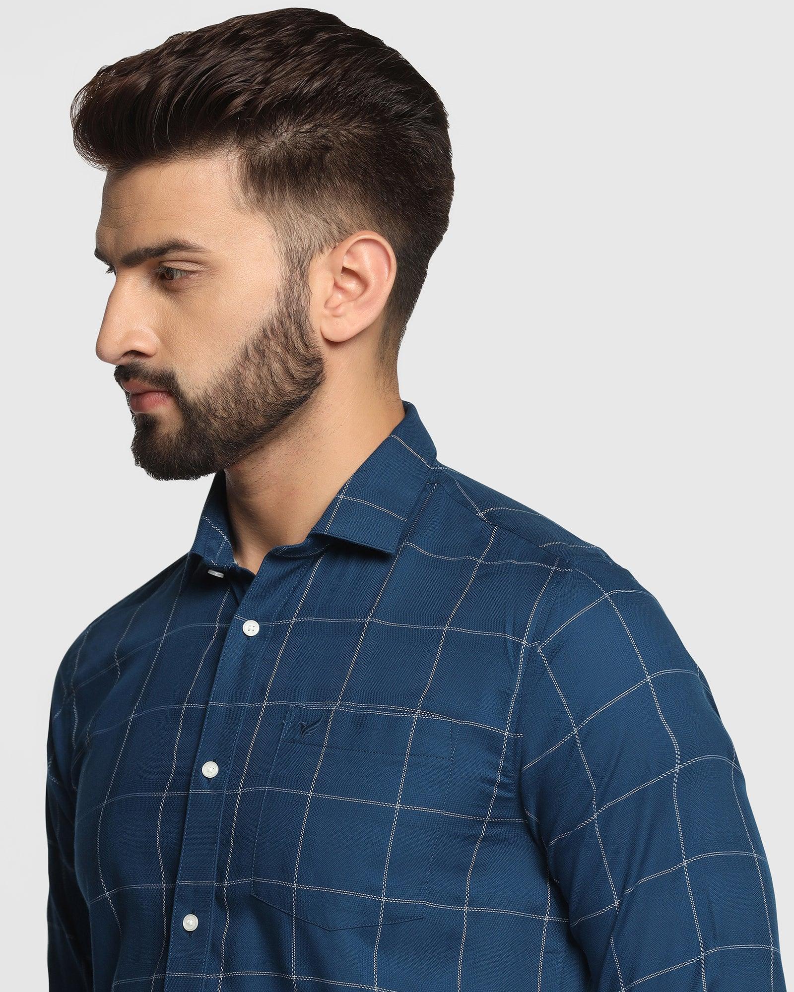 Casual Blue Check Shirt - Rhode
