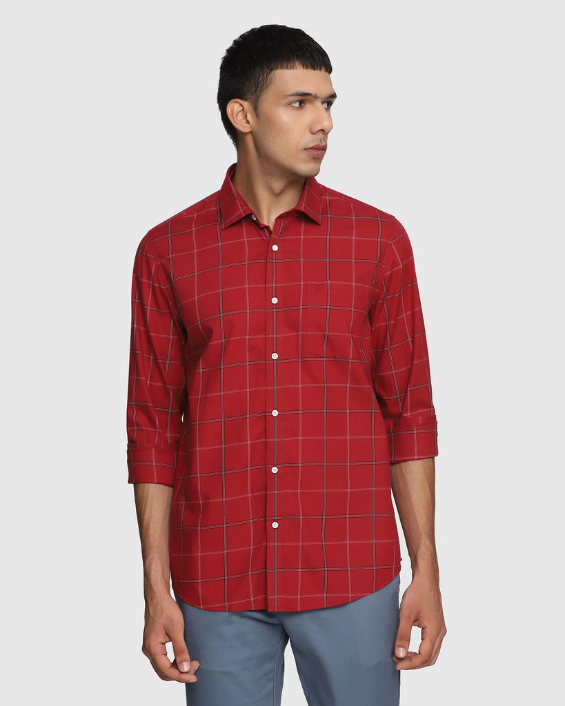Casual Red Check Shirt - Madison