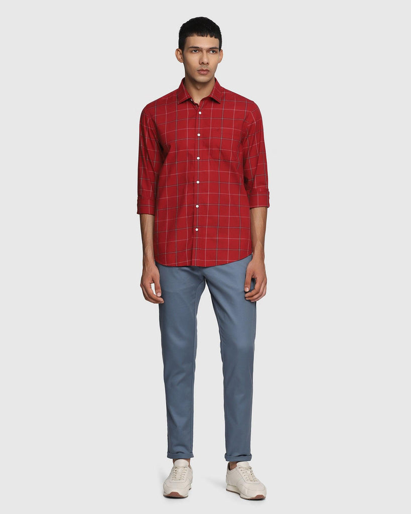 Casual Red Check Shirt - Madison