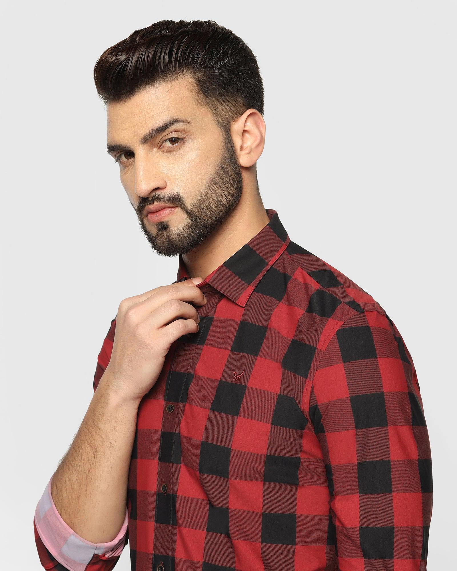 Casual Red Check Shirt - Pronto