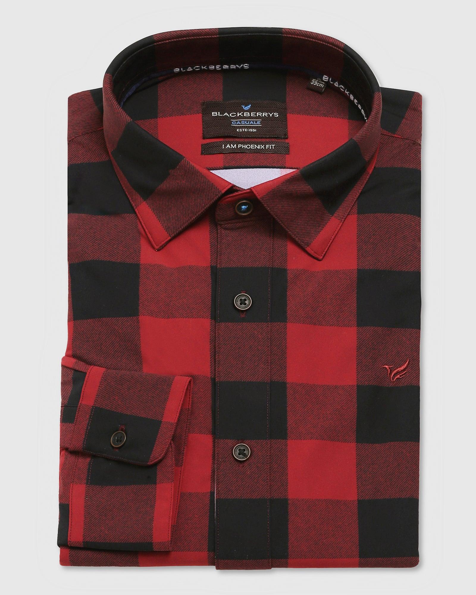 Casual Red Check Shirt - Pronto