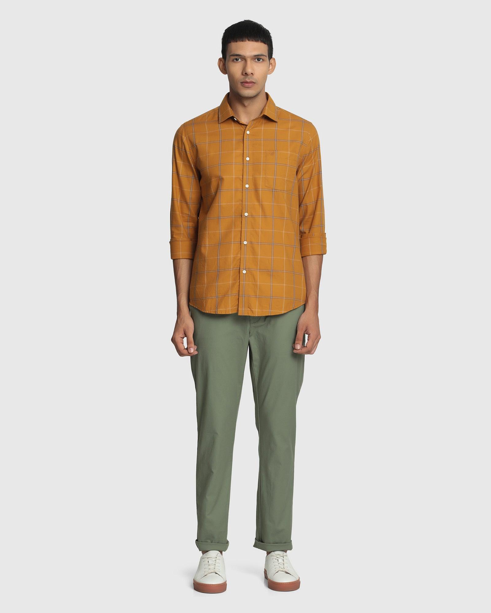 Casual Yellow Check Shirt - Crater
