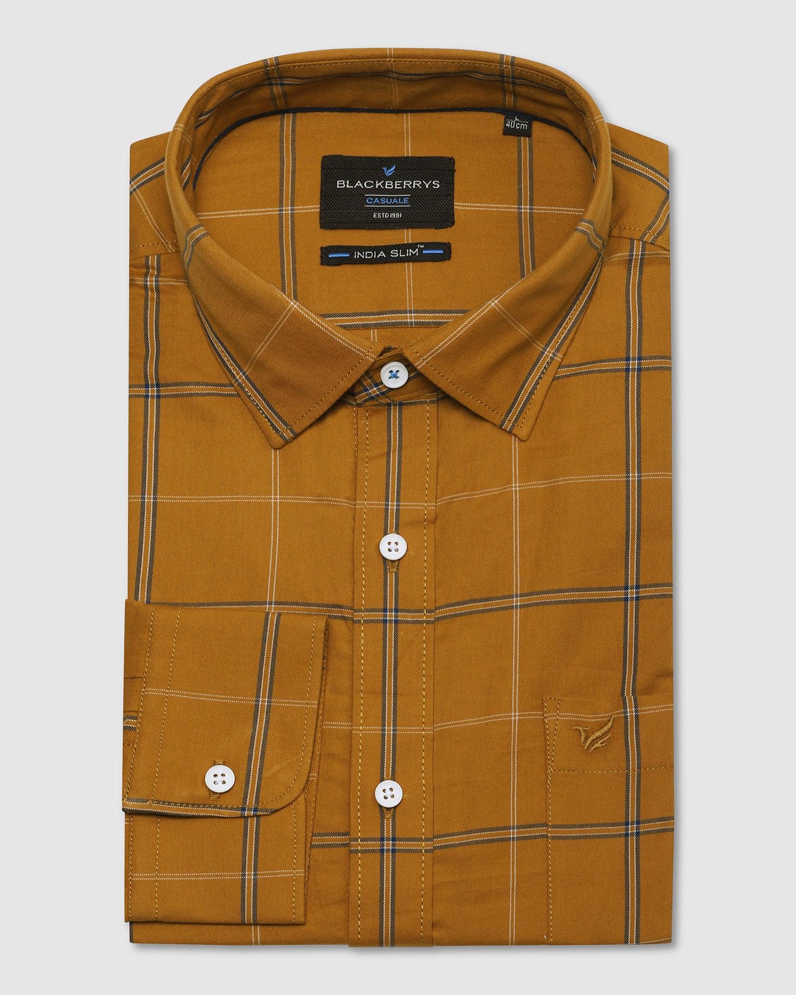 Casual Yellow Check Shirt - Crater