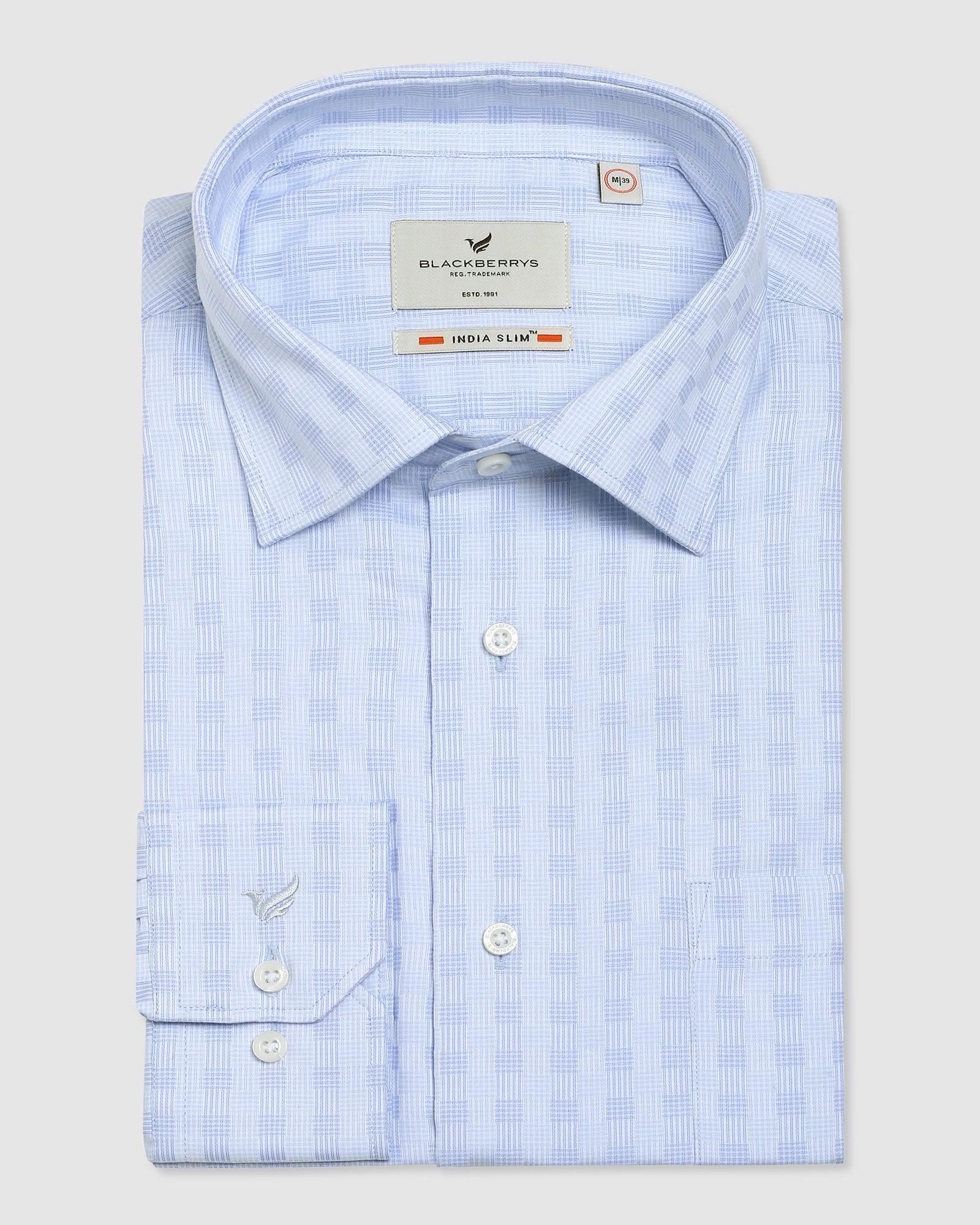 Formal Blue Check Shirt - Abay