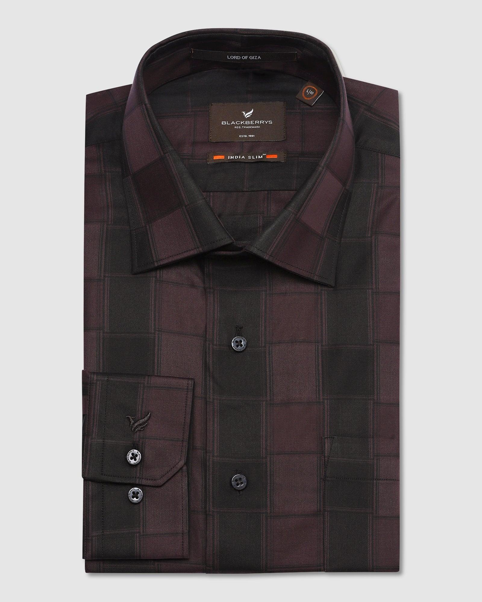 Regal Check Shirt In Dark Brown – The Formal Club