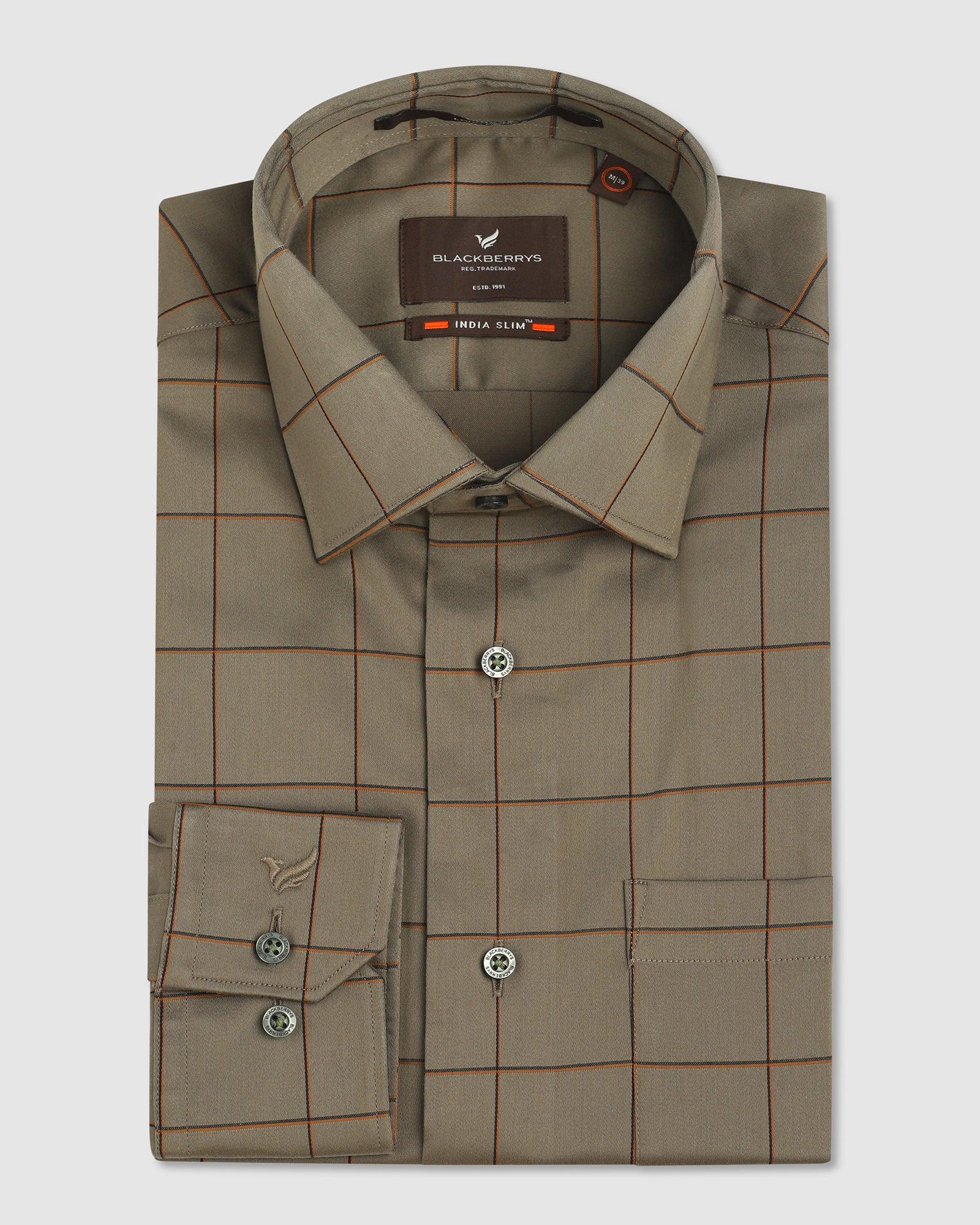 Formal Green Check Shirt - Oman
