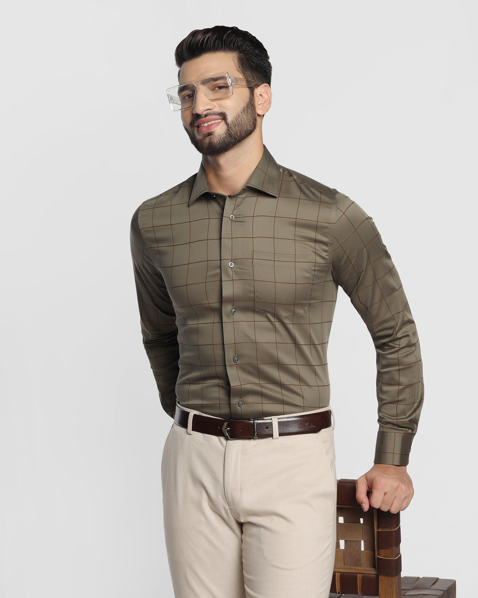 Formal Green Check Shirt - Oman