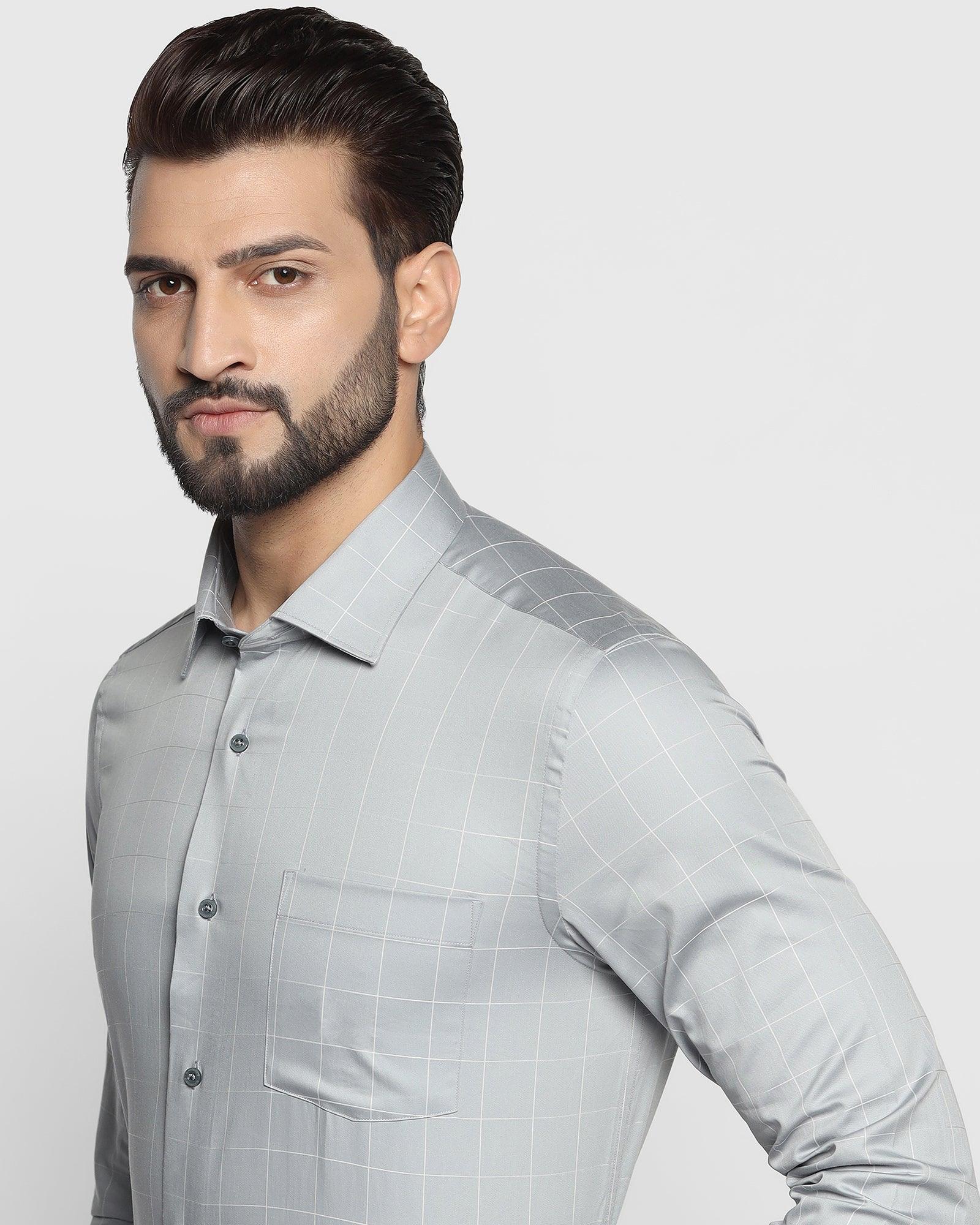 Formal Grey Check Shirt - Harins