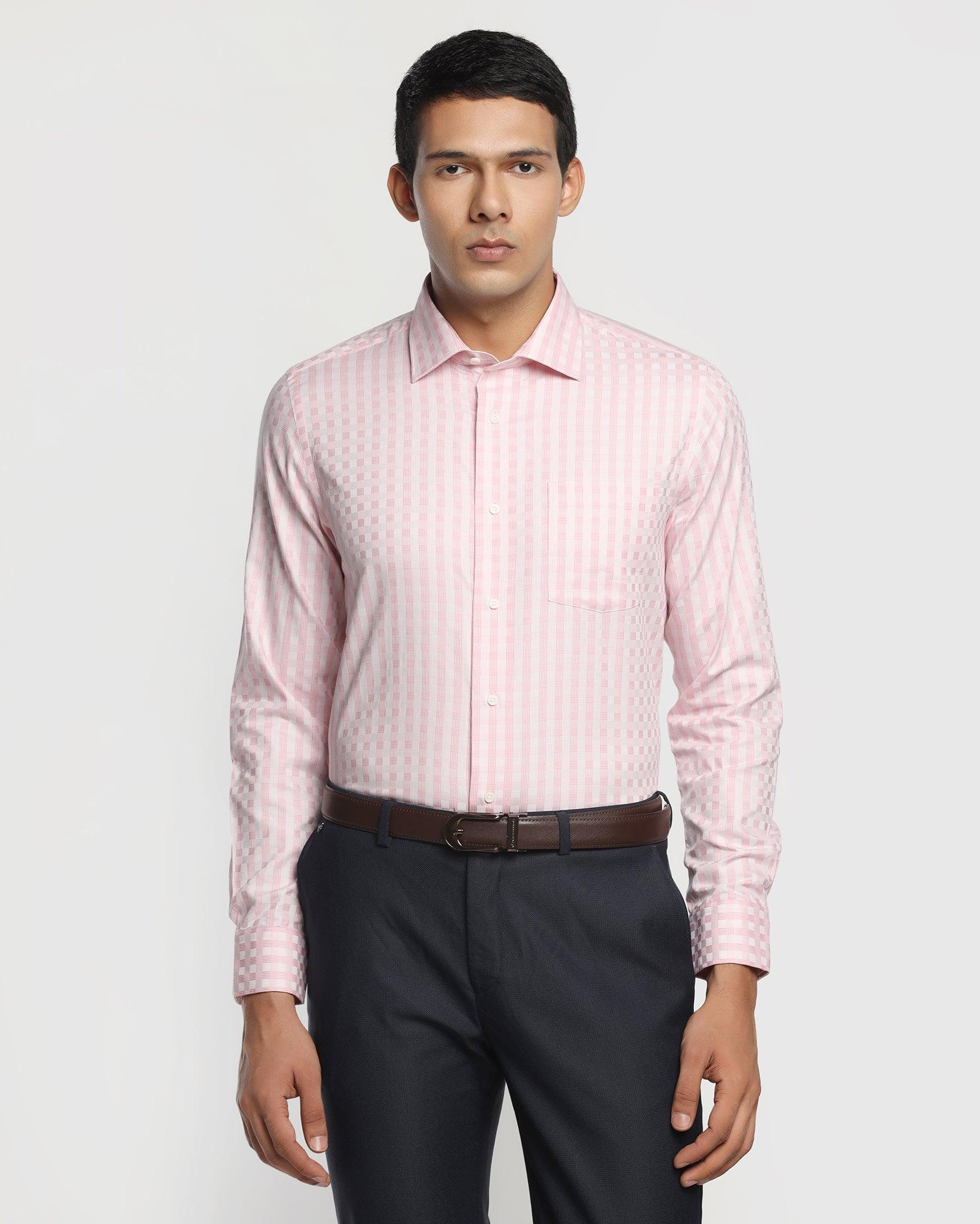 Formal Pink Check Shirt - Abay