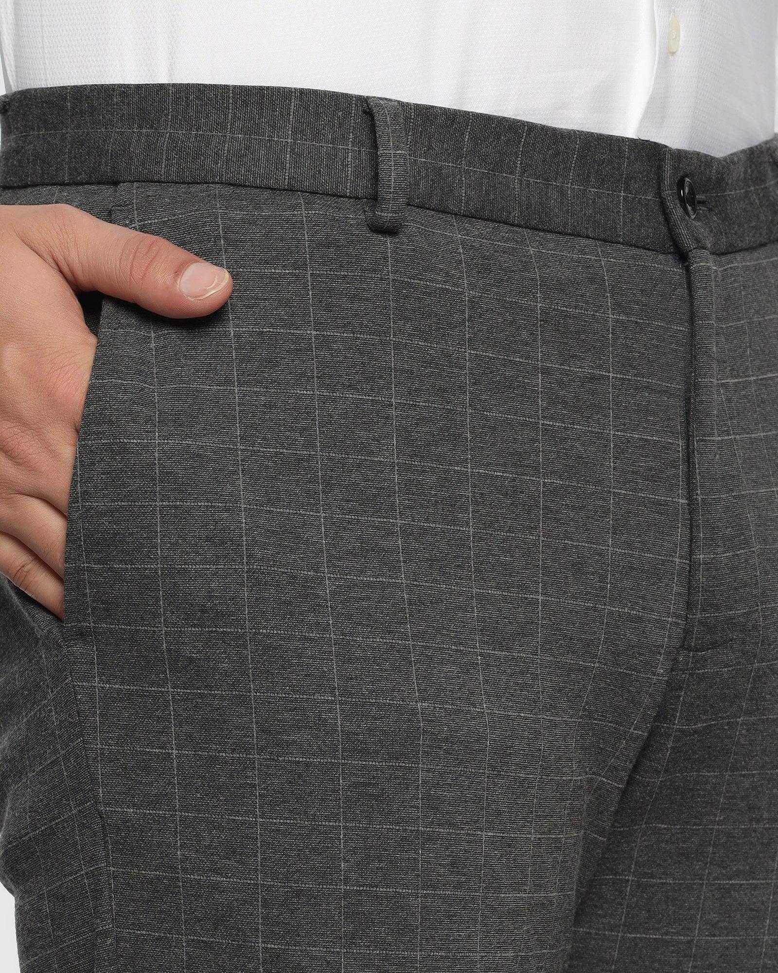 Mens Slim Fit Skinny Pencil Casual Pants Plaid Business Formal Dress  Trousers | eBay