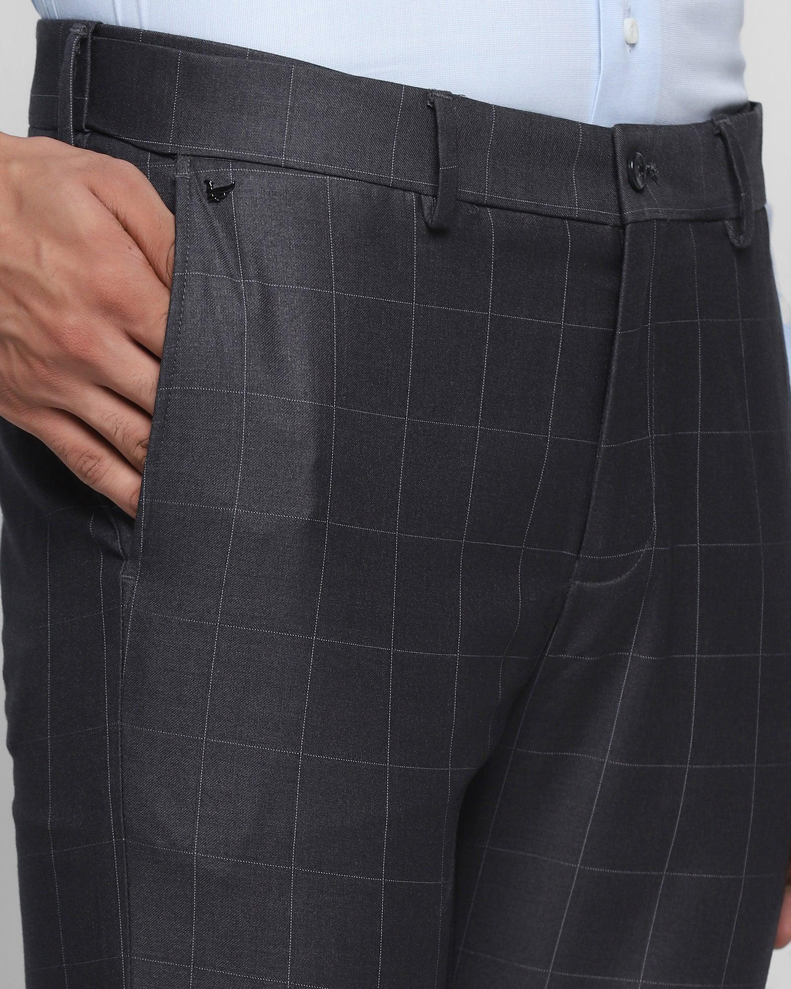 $145 Billy London Men's Black Slim Fit Suit Tonal Check Trousers Pants 39W  32L | eBay