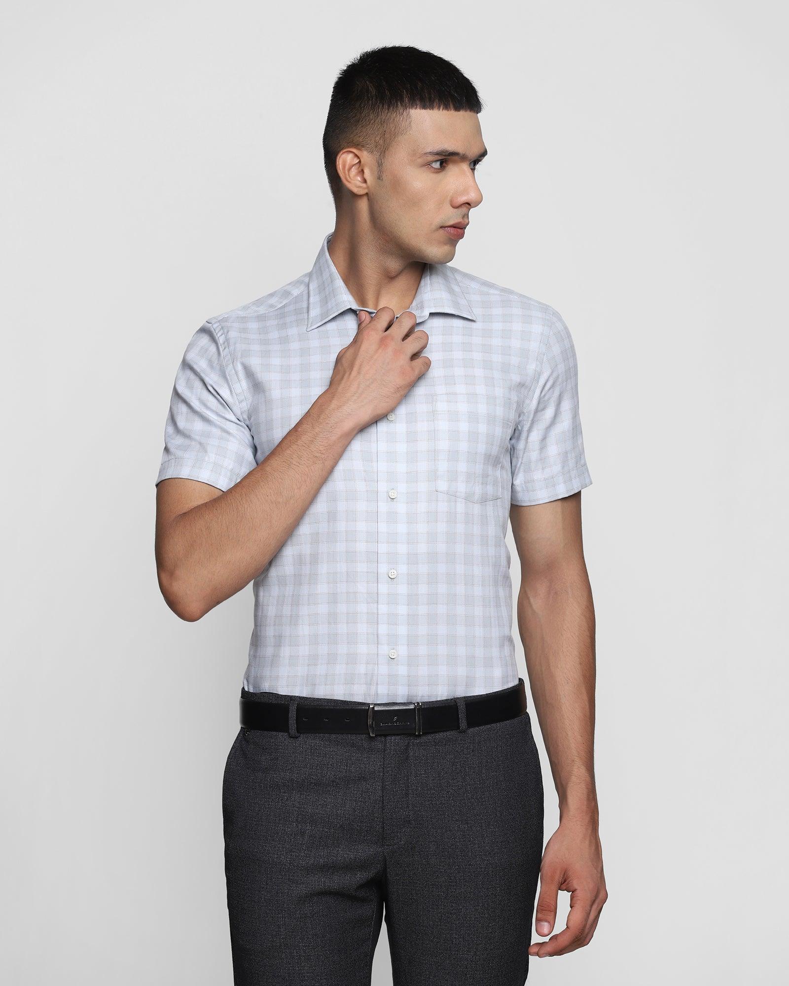 Formal Grey Check Shirt - Colan
