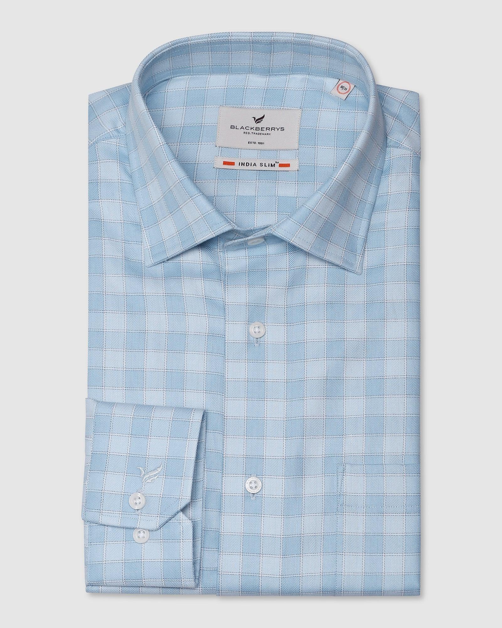 Formal Blue Check Shirt - Colan