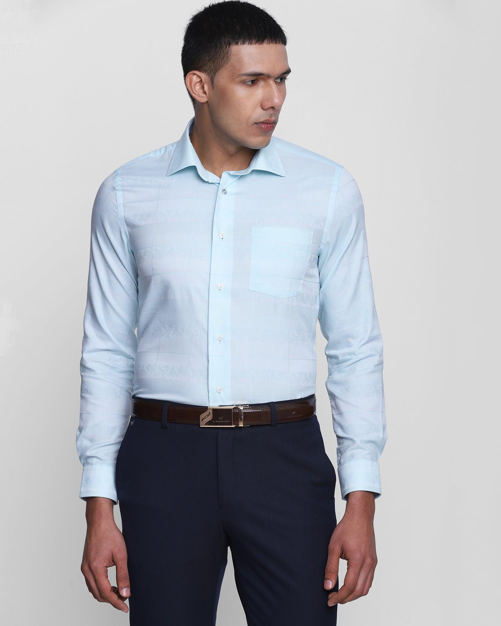 Formal Aqua Textured Shirt - Connor