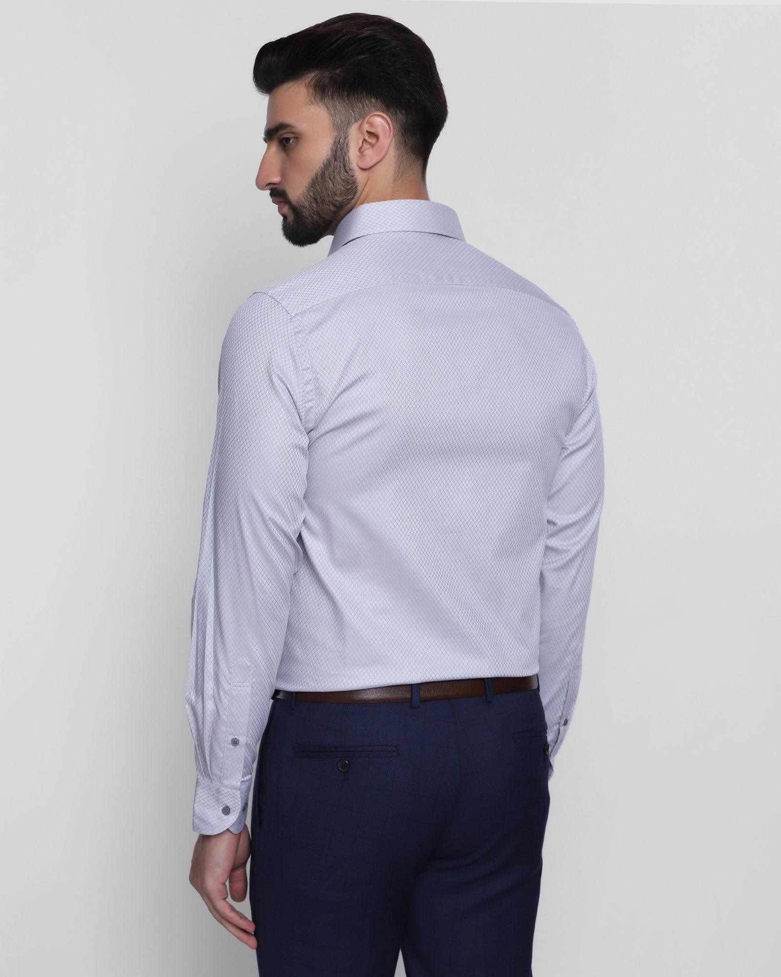 Formal Grey Textured Shirt - Depp