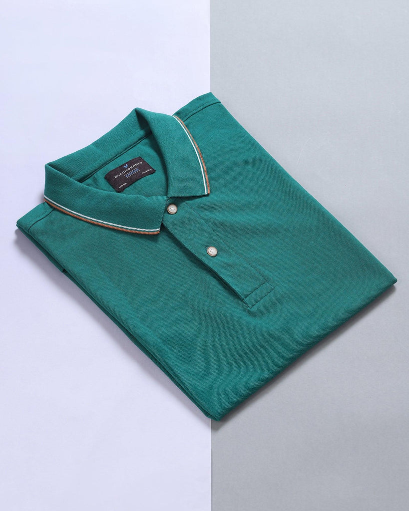 Polo Forest Green Solid T-Shirt - Double