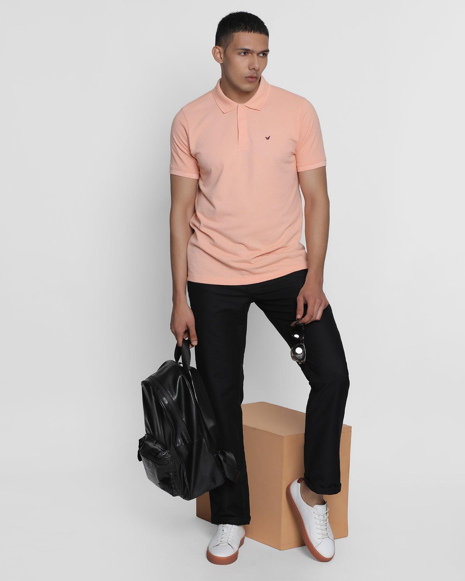 Textured Casual Khakis In Black B-90 (Eva) - Blackberrys