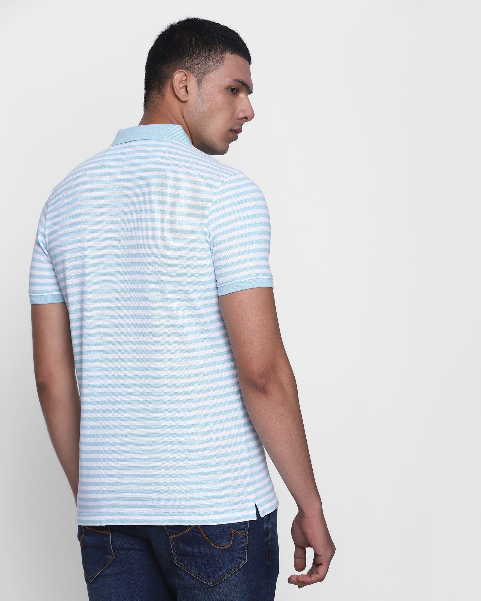 Polo Mint Striped T Shirt - Firetail