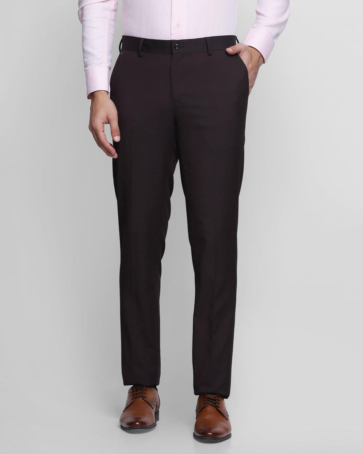 Slim Fit B-91 Formal Wine Textured Trouser - Flick