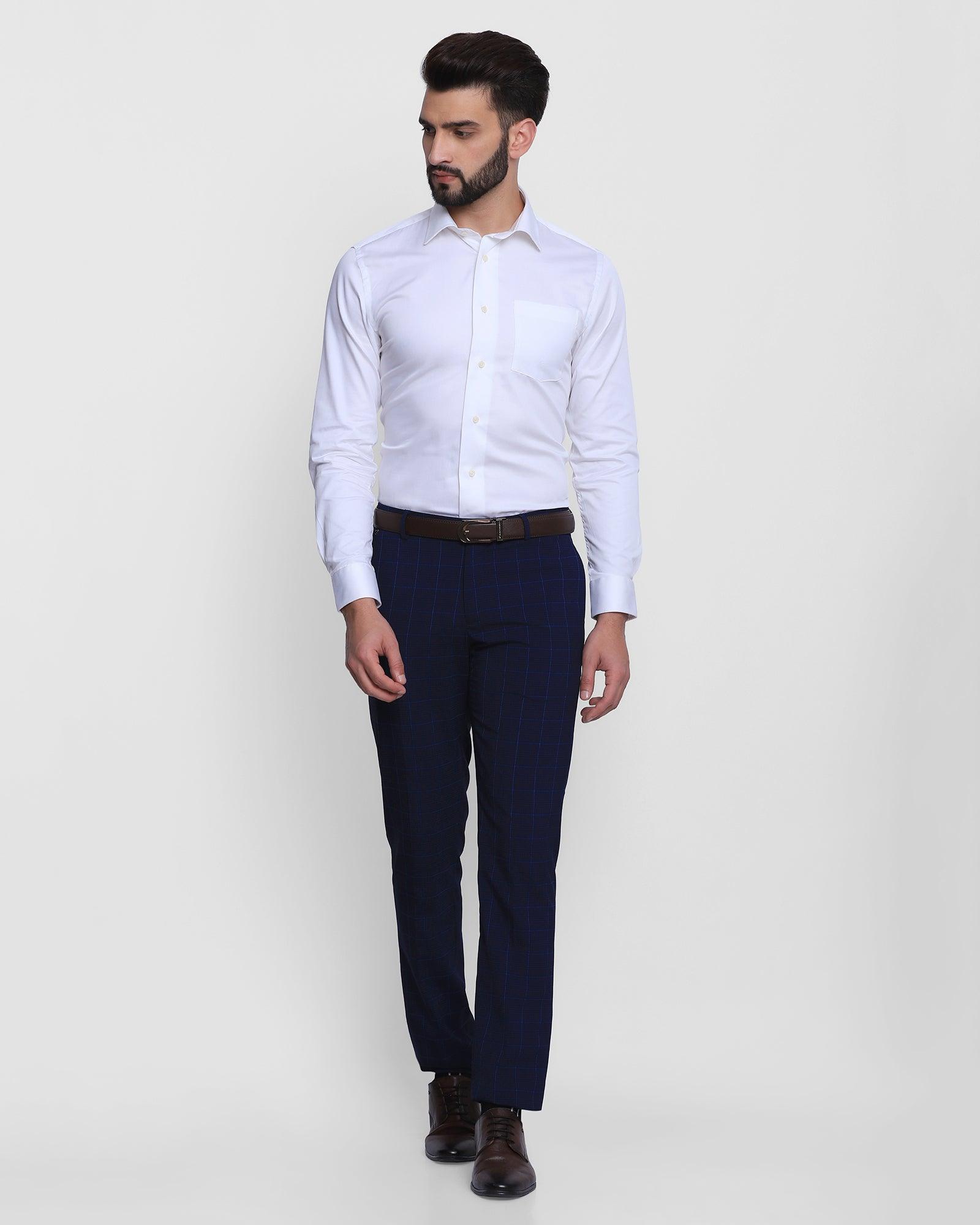 Formal White Solid Shirt - Flint - Blackberrys