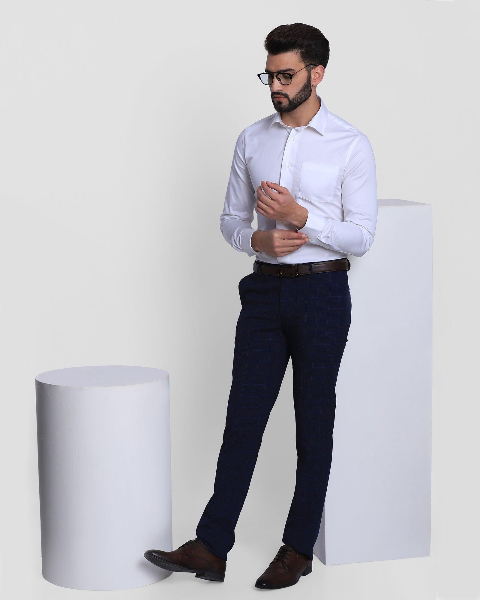 Formal White Solid Shirt - Flint - Blackberrys