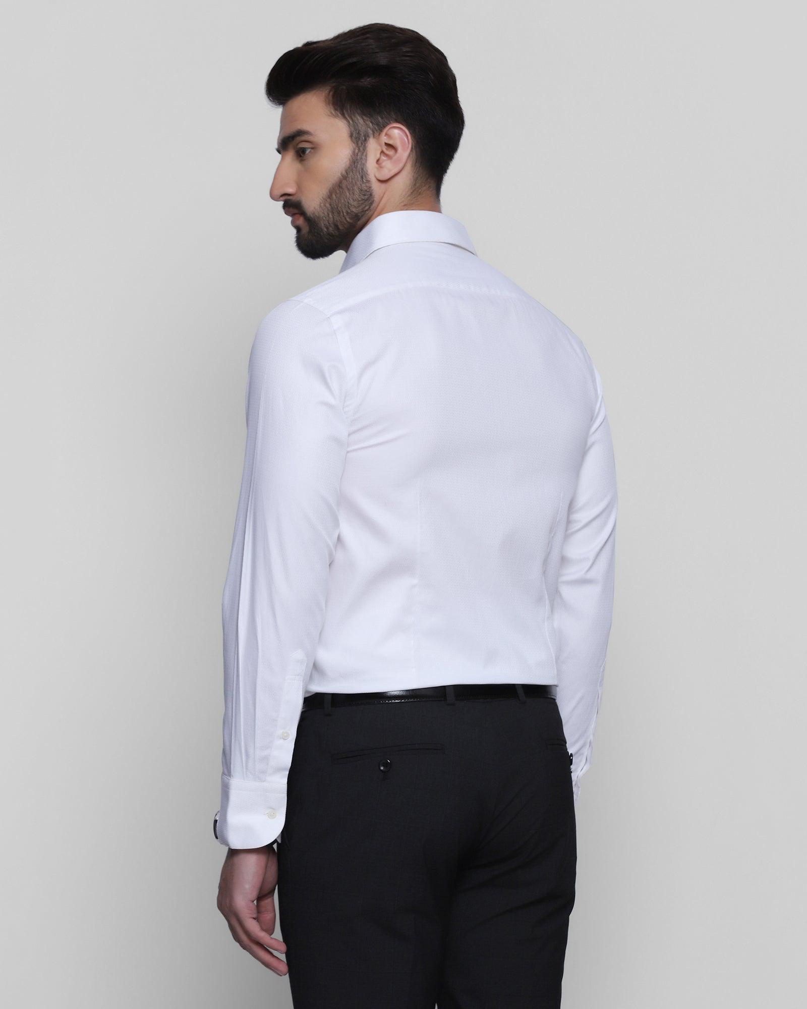 Formal White Textured Shirt - George