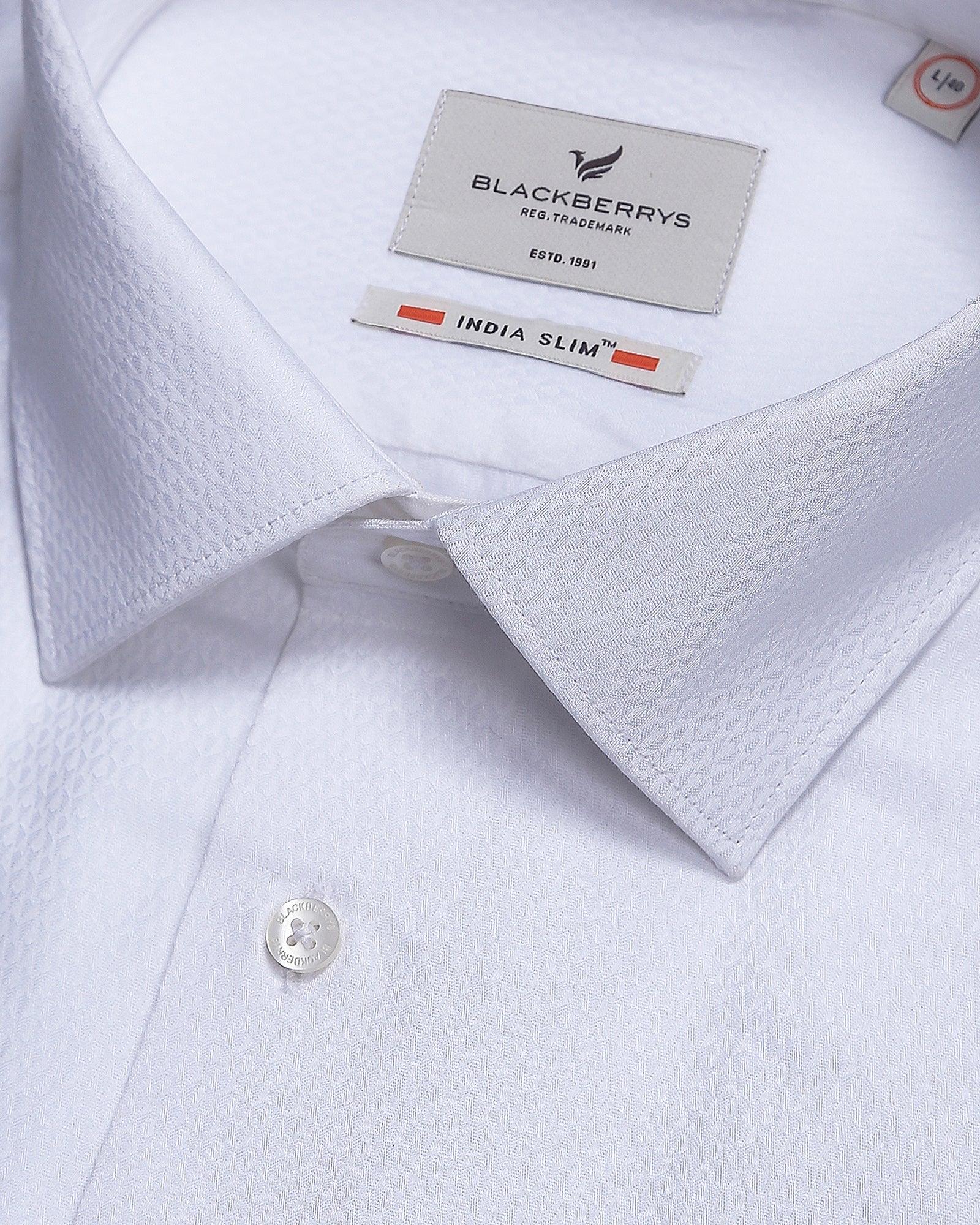 Formal White Textured Shirt - George