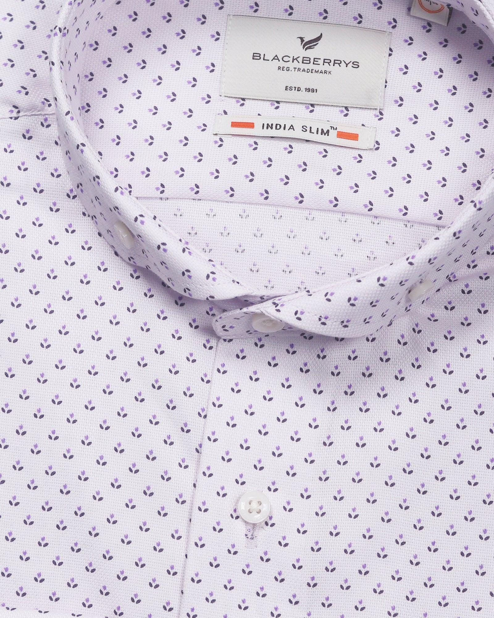 Formal Lilac Printed Shirt - Grace