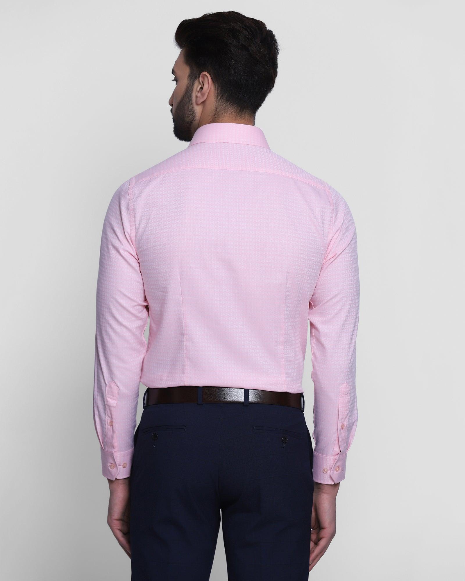 Formal Pink Textured Shirt - Greet