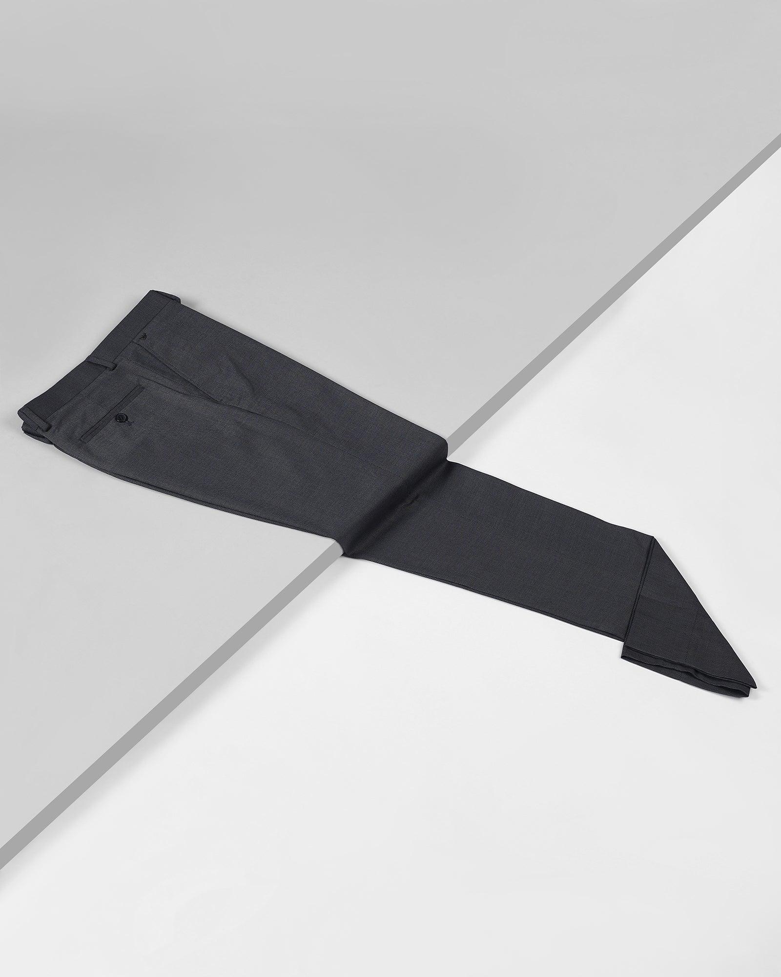 Slim Fit B-91 Formal Charcoal Textured Trouser - Lexander