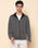 High Neck Black Solid Zipper Jacket - Linn