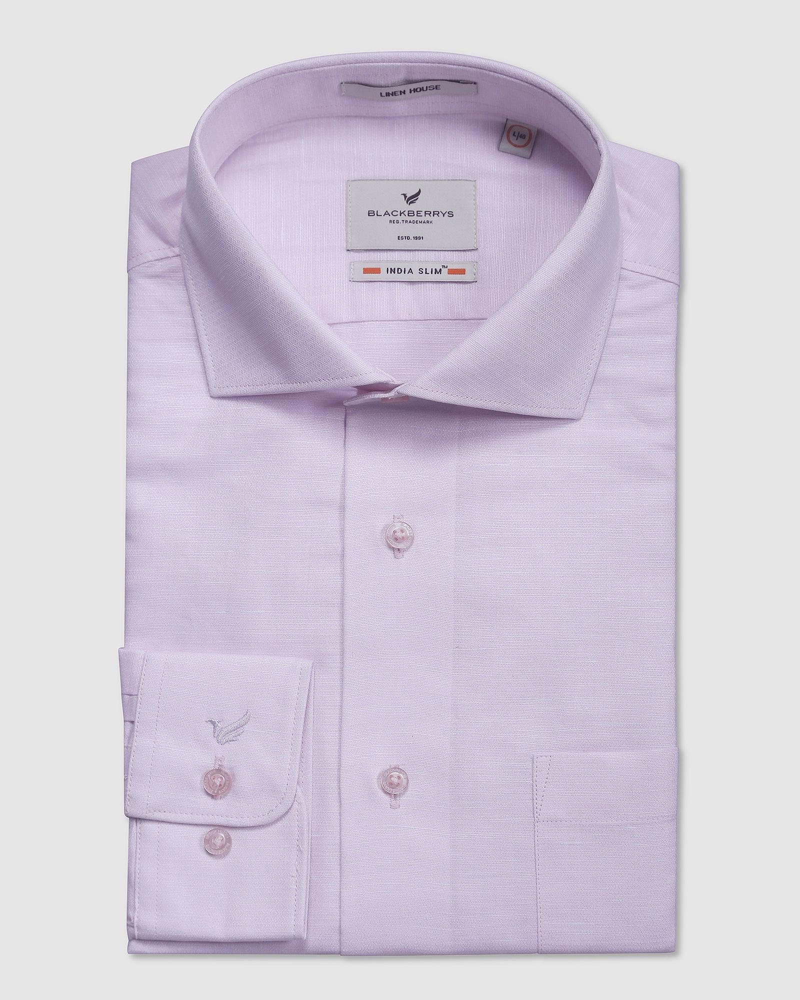Linen Formal Pink Solid Shirt - Lydon