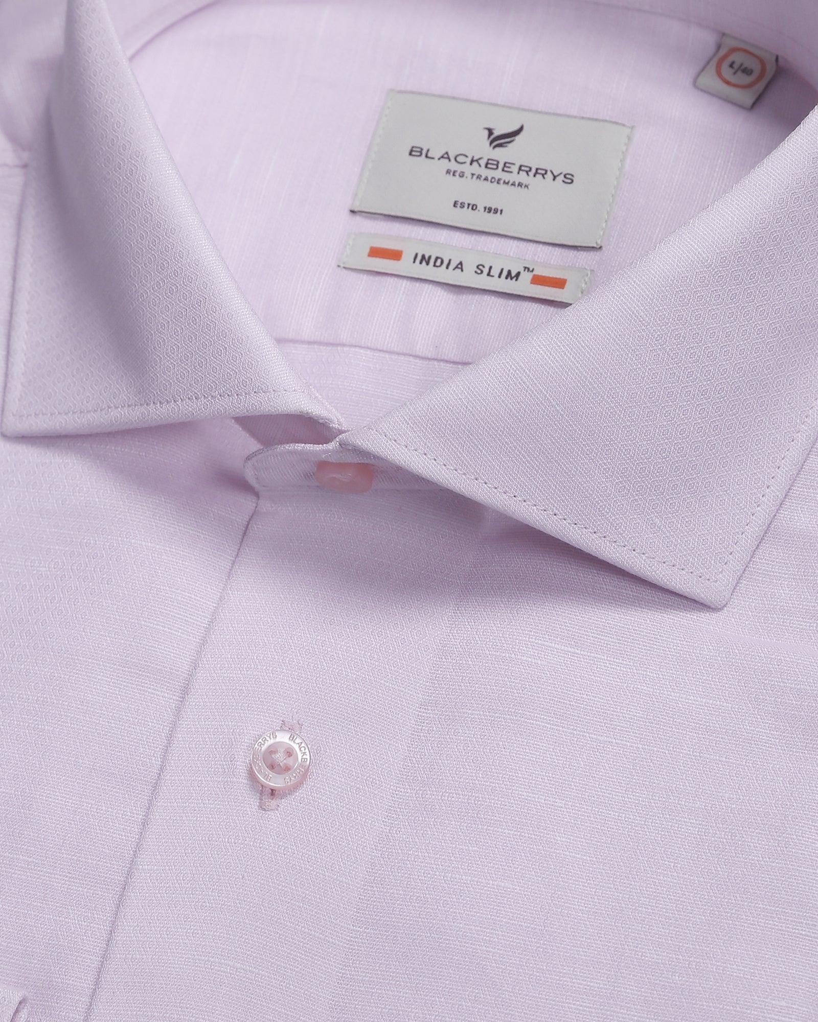 Linen Formal Pink Solid Shirt - Lydon