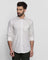Casual White Printed Shirt - Lyocell