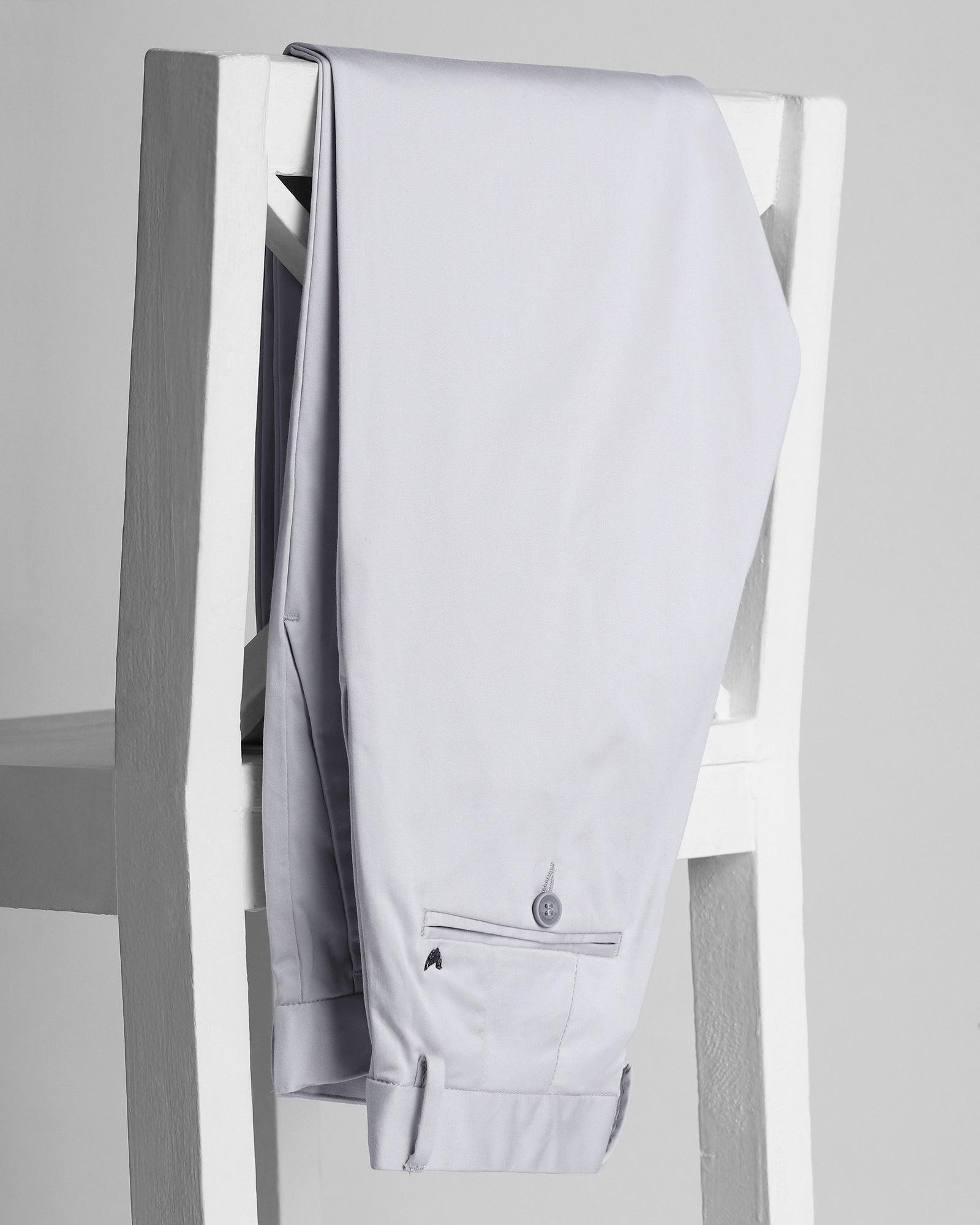 Slim Comfort B-95 Casual Grey Solid Khakis - Mark