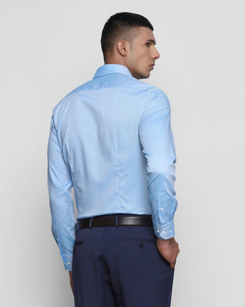 Formal Blue Solid Shirt - Nigma