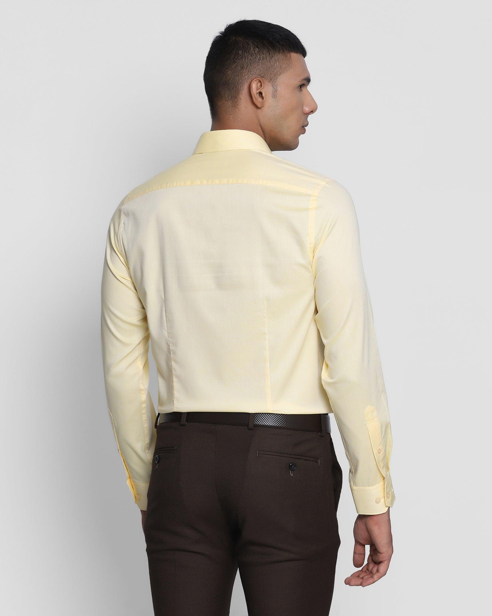 Formal Yellow Solid Shirt - Nigma