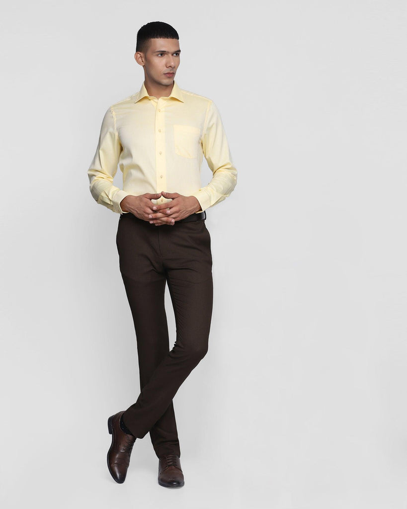 Formal Yellow Solid Shirt - Nigma