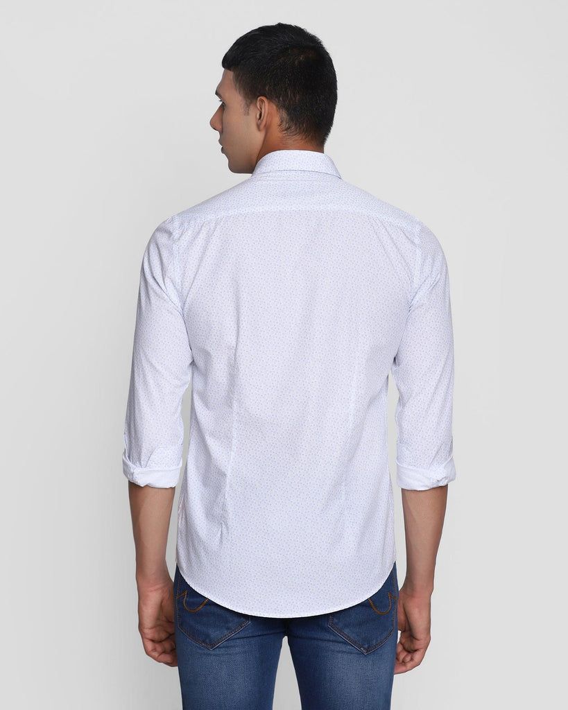 Casual White Printed Shirt - Nuro